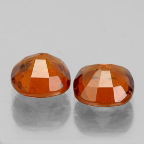 Hessonite Garnet Gemstones in 6 x 6 mm (calibrated) Size for Sale, Hessonite Garnet Stones in Amber Orange Color