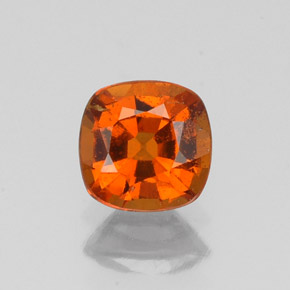 0.81 ct Orange Hessonite Garnet Gemstone, Hessonite Garnet Gem in Cushion-Cut Shape for Sale.
