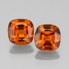 1.89 ct Orange Hessonite Garnet Gemstone, Hessonite Garnet Gem in Cushion-Cut Shape for Sale.