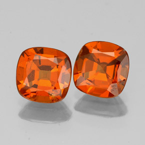 1.89 ct Orange Hessonite Garnet Stone, Natural Hessonite Garnet in Cushion-Cut Shape for Sale