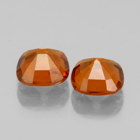 Hessonite Garnet Gemstone in 6 x 6 mm Size for Sale, Hessonite Garnet Stone in Cinnamon Orange Color