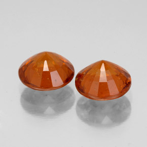 Hessonite Garnet Gemstone in 7 mm (calibrated) Size for Sale, Hessonite Garnet Stone in Cinnamon Orange Color