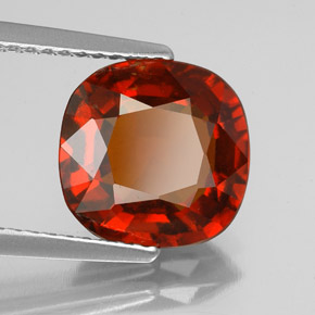 3.58 ct Orange Hessonite Garnet Stone, Natural Hessonite Garnet in Cushion-Cut Shape for Sale
