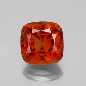 4.15 ct Orange Hessonite Garnet Gemstone, Hessonite Garnet Gem in Cushion-Cut Shape for Sale.