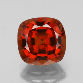 2.79 ct Orange Hessonite Garnet Gemstone, Hessonite Garnet Gem in Cushion-Cut Shape for Sale.