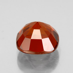Hessonite Garnet Gemstone in 8.1 x 8 mm Size for Sale, Hessonite Garnet Stone in Cinnamon Orange Color