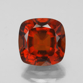 2.68 ct Red Hessonite Garnet Gemstone, Hessonite Garnet Gem in Cushion-Cut Shape for Sale.