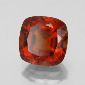 2.68 ct Red Hessonite Garnet Stone, Natural Hessonite Garnet in Cushion-Cut Shape for Sale