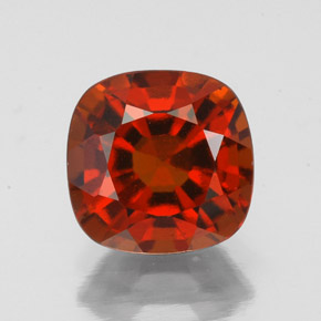 2.61 ct Orange Hessonite Garnet Gemstone, Hessonite Garnet Gem in Cushion-Cut Shape for Sale.
