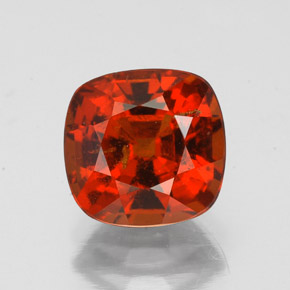 2.45 ct Orange Hessonite Garnet Gemstone, Hessonite Garnet Gem in Cushion-Cut Shape for Sale.