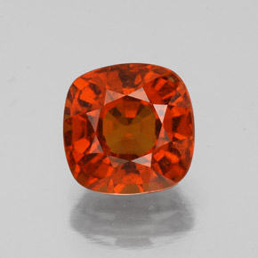 2.04 ct Orange Hessonite Garnet Gemstone, Hessonite Garnet Gem in Cushion-Cut Shape for Sale.