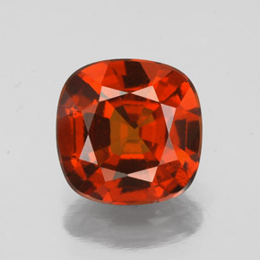 2.15 ct Orange Hessonite Garnet Gemstone, Hessonite Garnet Gem in Cushion-Cut Shape for Sale.
