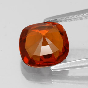 Hessonite Garnet Gemstone in 7.9 x 7.9 mm Size for Sale, Hessonite Garnet Stone in Cinnamon Orange Color