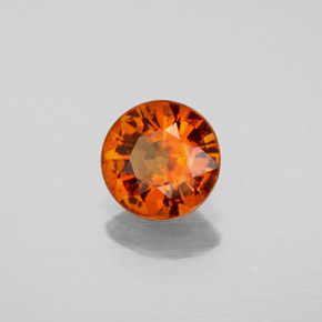 1.09 ct Orange Hessonite Garnet Stone, Natural Hessonite Garnet in Round Facet Shape for Sale