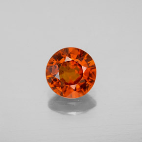 1.04 ct Orange Hessonite Garnet Gemstone, Hessonite Garnet Gem in Round Facet Shape for Sale.