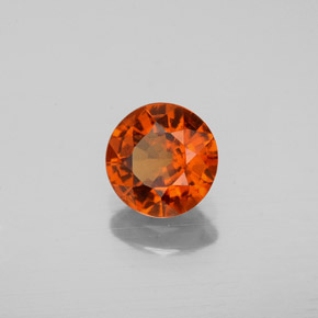 1.04 ct Orange Hessonite Garnet Stone, Natural Hessonite Garnet in Round Facet Shape for Sale