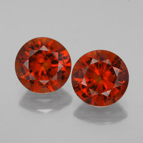 2.83 ct Orange Hessonite Garnet Gemstone, Hessonite Garnet Gem in Diamond-Cut Shape for Sale.