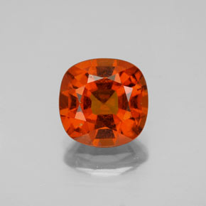 2.40 ct Orange Hessonite Garnet Gemstone, Hessonite Garnet Gem in Cushion-Cut Shape for Sale.