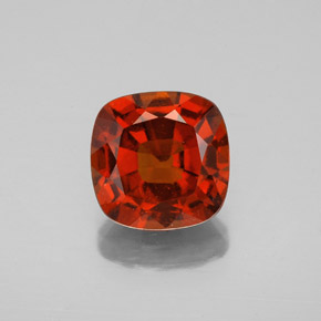 2.47 ct Orange Hessonite Garnet Gemstone, Hessonite Garnet Gem in Cushion-Cut Shape for Sale.