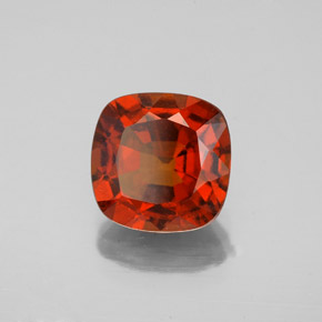 2.47 ct Orange Hessonite Garnet Stone, Natural Hessonite Garnet in Cushion-Cut Shape for Sale