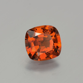1.74 ct Red Hessonite Garnet Stone, Natural Hessonite Garnet in Cushion-Cut Shape for Sale