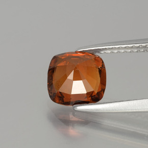 Hessonite Garnet Gemstone in 7.7 x 7.3 mm Size for Sale, Hessonite Garnet Stone in Candy Red Color