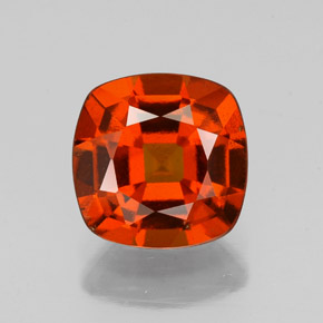 2.01 ct Orange Hessonite Garnet Gemstone, Hessonite Garnet Gem in Cushion-Cut Shape for Sale.