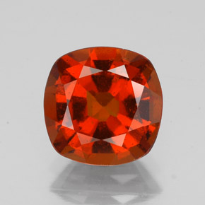 2.18 ct Orange Hessonite Garnet Gemstone, Hessonite Garnet Gem in Cushion-Cut Shape for Sale.