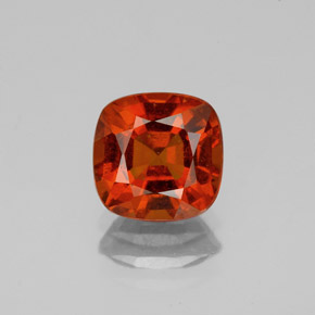 2.16 ct Red Hessonite Garnet Gemstone, Hessonite Garnet Gem in Cushion-Cut Shape for Sale.