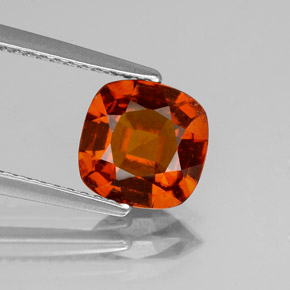 Currant Red Hessonite Garnet Gem - 1.8ct Cushion-Cut (ID: 344968)