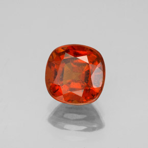 2.12 ct Red Hessonite Garnet Stone, Natural Hessonite Garnet in Cushion-Cut Shape for Sale