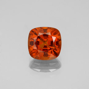 1.78 ct Orange Hessonite Garnet Gemstone, Hessonite Garnet Gem in Cushion-Cut Shape for Sale.
