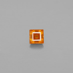 0.31 ct Orange Hessonite Garnet Gemstone, Hessonite Garnet Gem in Square Facet Shape for Sale.