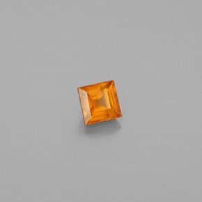 0.31 ct Orange Hessonite Garnet Stone, Natural Hessonite Garnet in Square Facet Shape for Sale