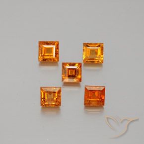 1.99ctw Natural Yellowish Orange Hessonite Garnet, Square, VS