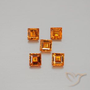 1.33ctw Natural Yellowish Orange Hessonite Garnet, Square, VS