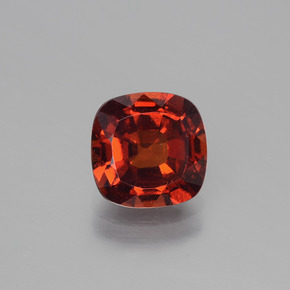 2.44 ct Orange Hessonite Garnet Gemstone, Hessonite Garnet Gem in Cushion-Cut Shape for Sale.