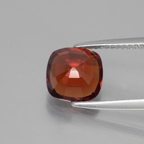 Hessonite Garnet Gemstone in 8.1 x 8 mm Size for Sale, Hessonite Garnet Stone in Cinnamon Orange Color