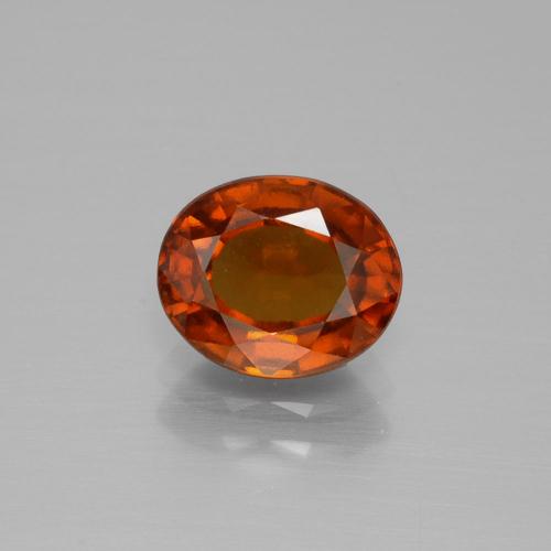 Темно-оранжевый Гранат Гессонит Камень - 2.1ct Фасетный Овал (ID: 390778)