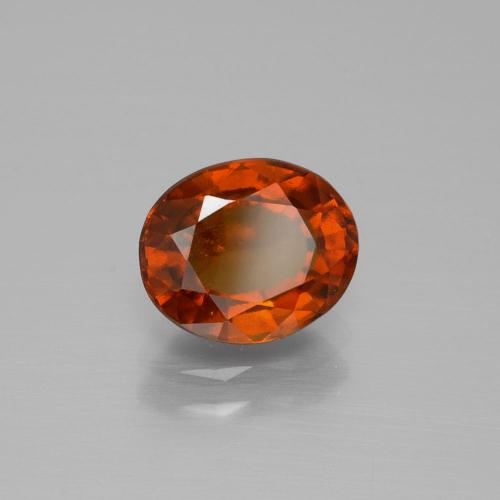 2.13 ct Orange Hessonite Garnet Stone, Natural Hessonite Garnet in Oval Facet Shape for Sale