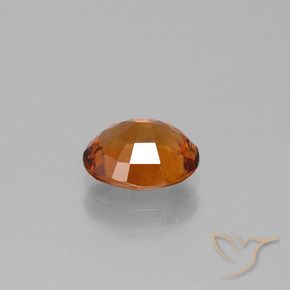Hessonite Garnet Gemstone in 8.1 x 6.5 mm Size for Sale, Hessonite Garnet Stone in Amber Orange Color