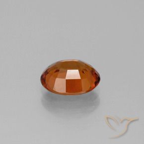 Hessonite Garnet Gemstone in 8.3 x 6.9 mm Size for Sale, Hessonite Garnet Stone in Deep Orange Color