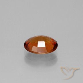Hessonite Garnet Gemstone in 8.2 x 6.6 mm Size for Sale, Hessonite Garnet Stone in Deep Orange Color