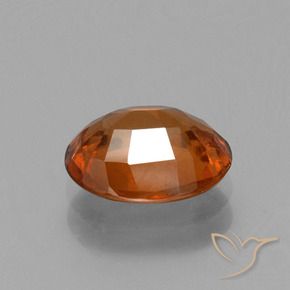 Hessonite Garnet Gemstone in 8.5 x 6.9 mm Size for Sale, Hessonite Garnet Stone in Medium Orange Color
