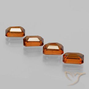 Hessonite Garnet Gemstones in 7 x 5 mm (calibrated) Size for Sale, Hessonite Garnet Stones in Deep Orange Color