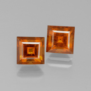 1.5ct Square Facet Cinnamon Orange Hessonite Garnet Gem for sale 1.5ct Square Facet Cinnamon Orange Hessonite Garnet Gem (ID: 392576)