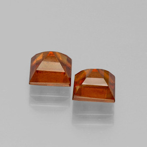 Hessonite Garnet Gemstones in 6 x 6 mm (calibrated) Size for Sale, Hessonite Garnet Stones in Deep Orange Color