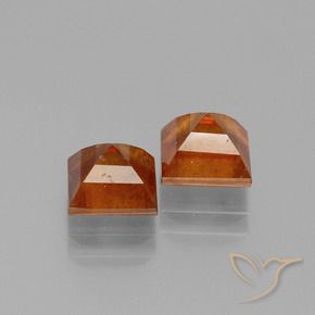 Hessonite Garnet Gemstones in 6 x 6 mm (calibrated) Size for Sale, Hessonite Garnet Stones in Deep Orange Color