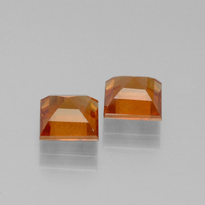 Hessonite Garnet Gemstones in 6 x 6 mm (calibrated) Size for Sale, Hessonite Garnet Stones in Medium-Dark Orange Color
