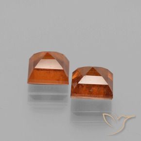 Hessonite Garnet Gemstones in 6 x 6 mm (calibrated) Size for Sale, Hessonite Garnet Stones in Medium Orange Color